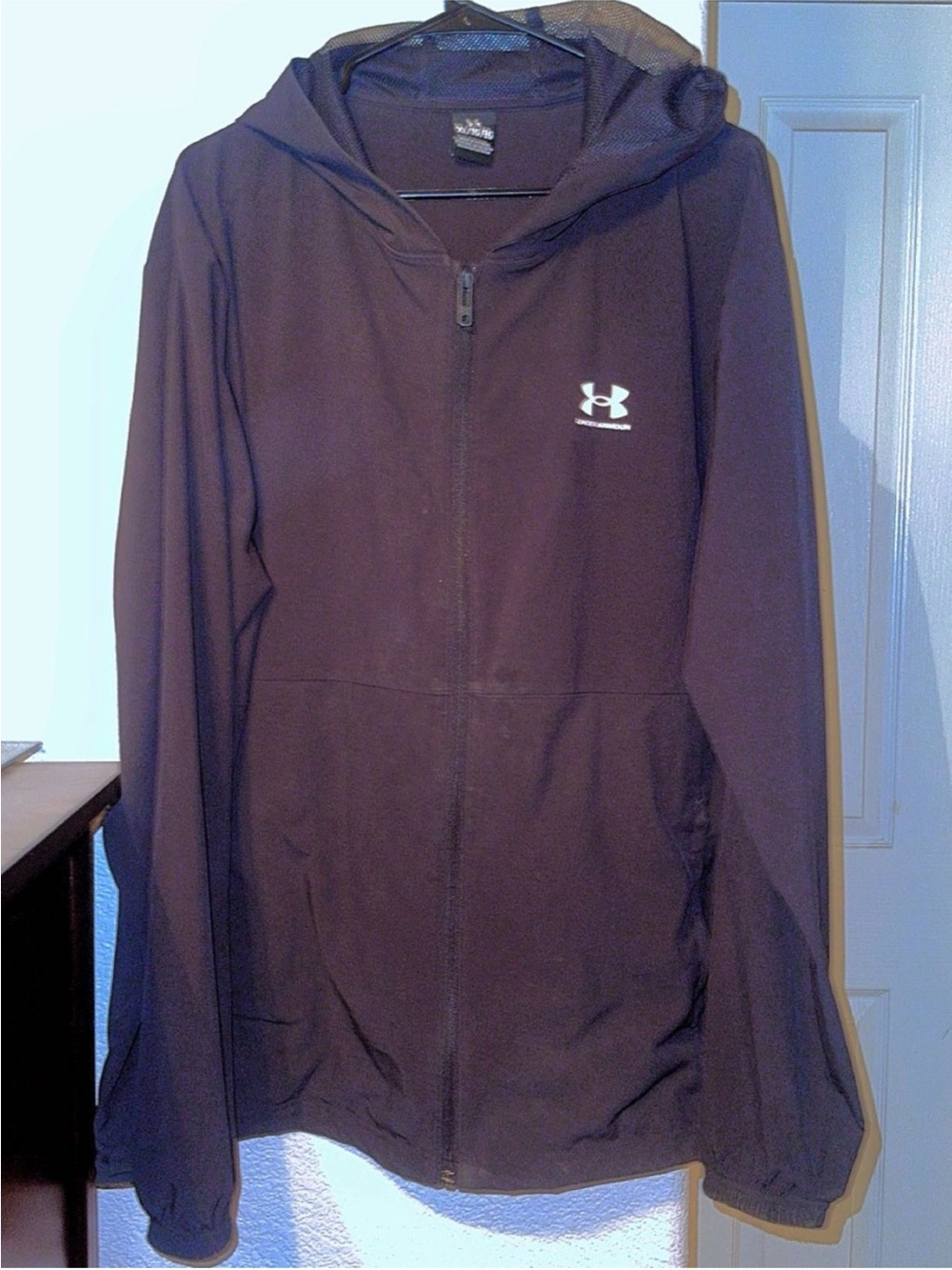 Under Armour Black Athletic Hoodie with White Logo
